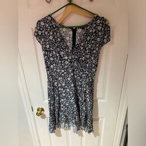 J crew blue floral dress. Size 12